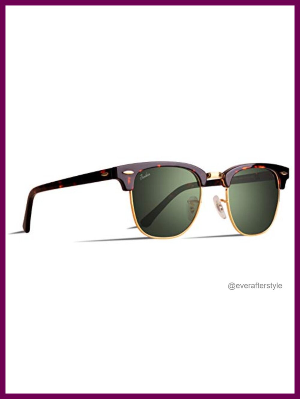 Polarized UV400 Browline Sunglasses Half Frame Retro Square Driving Fishing